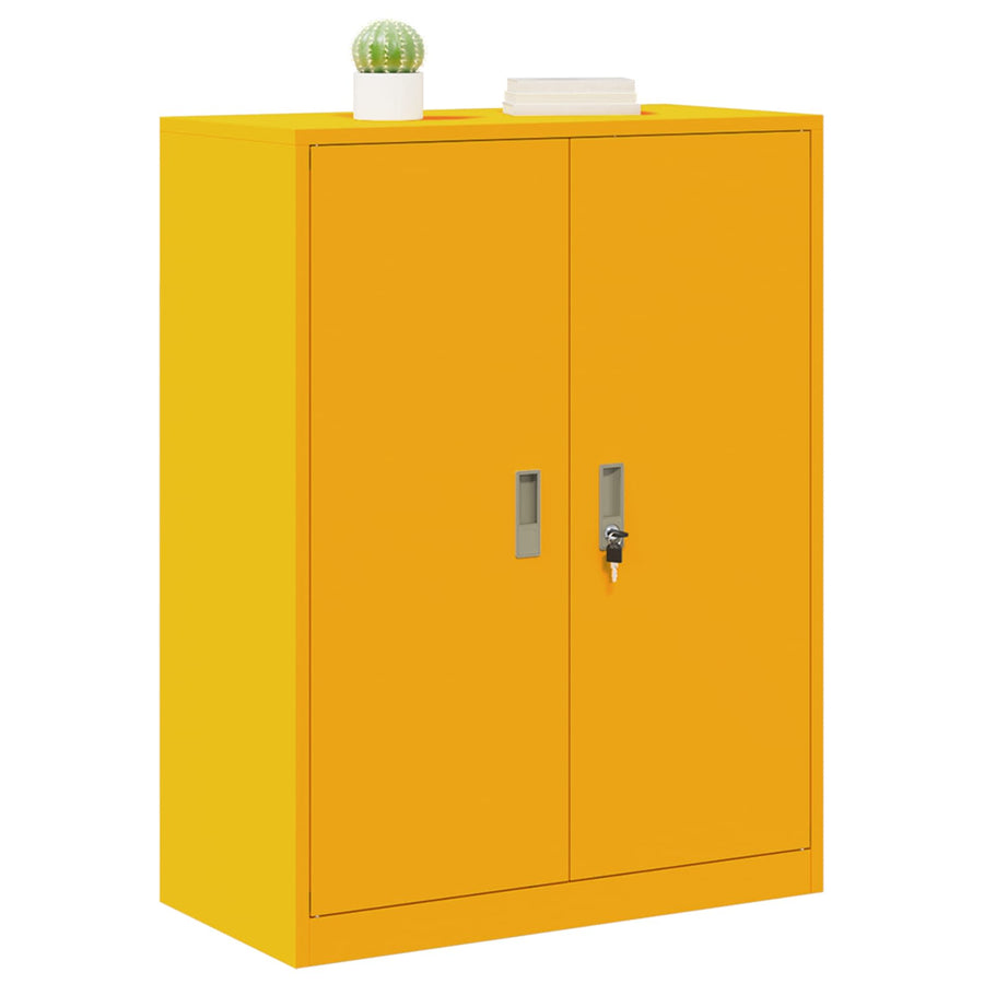 Opbergkast Mosterdgeel 80 x 40 x 105 cm Koudgewalst Staal