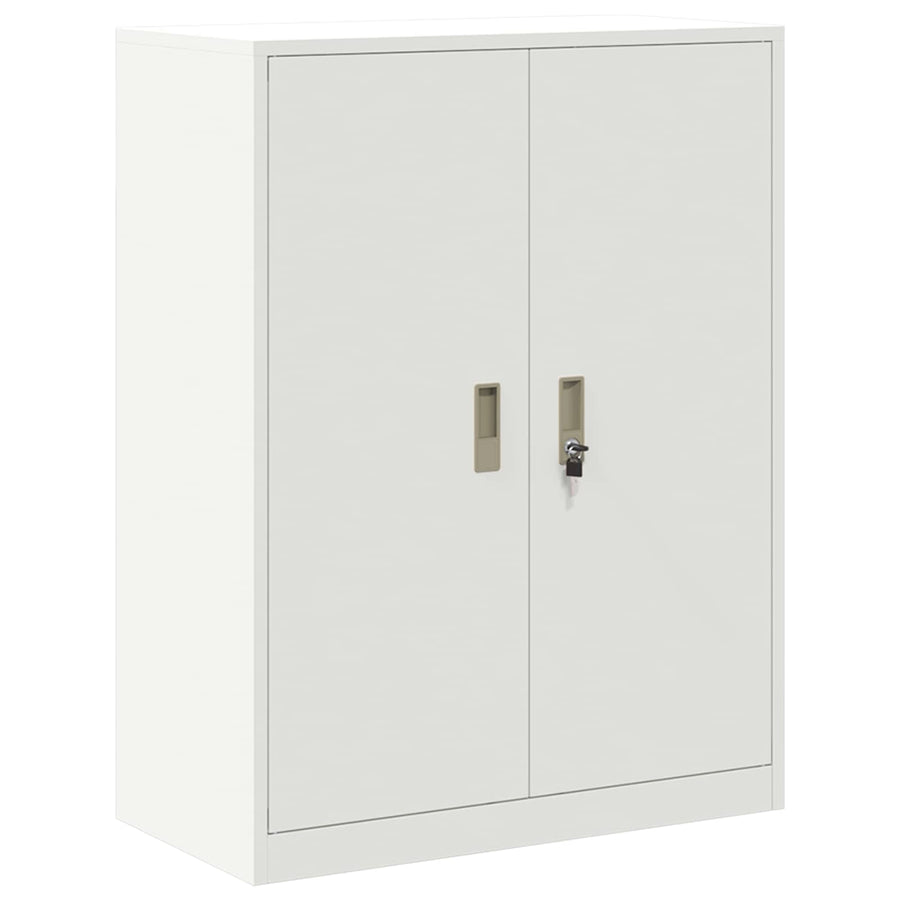 Opbergkast met opslag Wit 80 x 40 x 105 cm Koudgewalst Staal