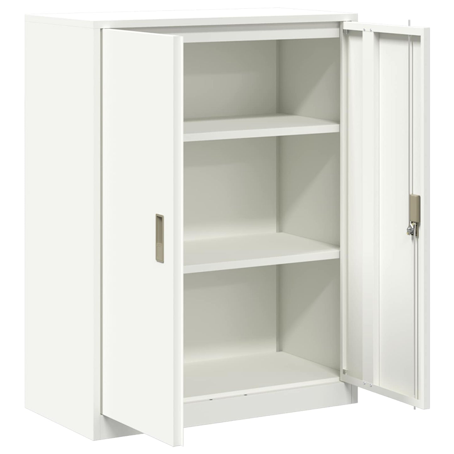Opbergkast met opslag Wit 80 x 40 x 105 cm Koudgewalst Staal