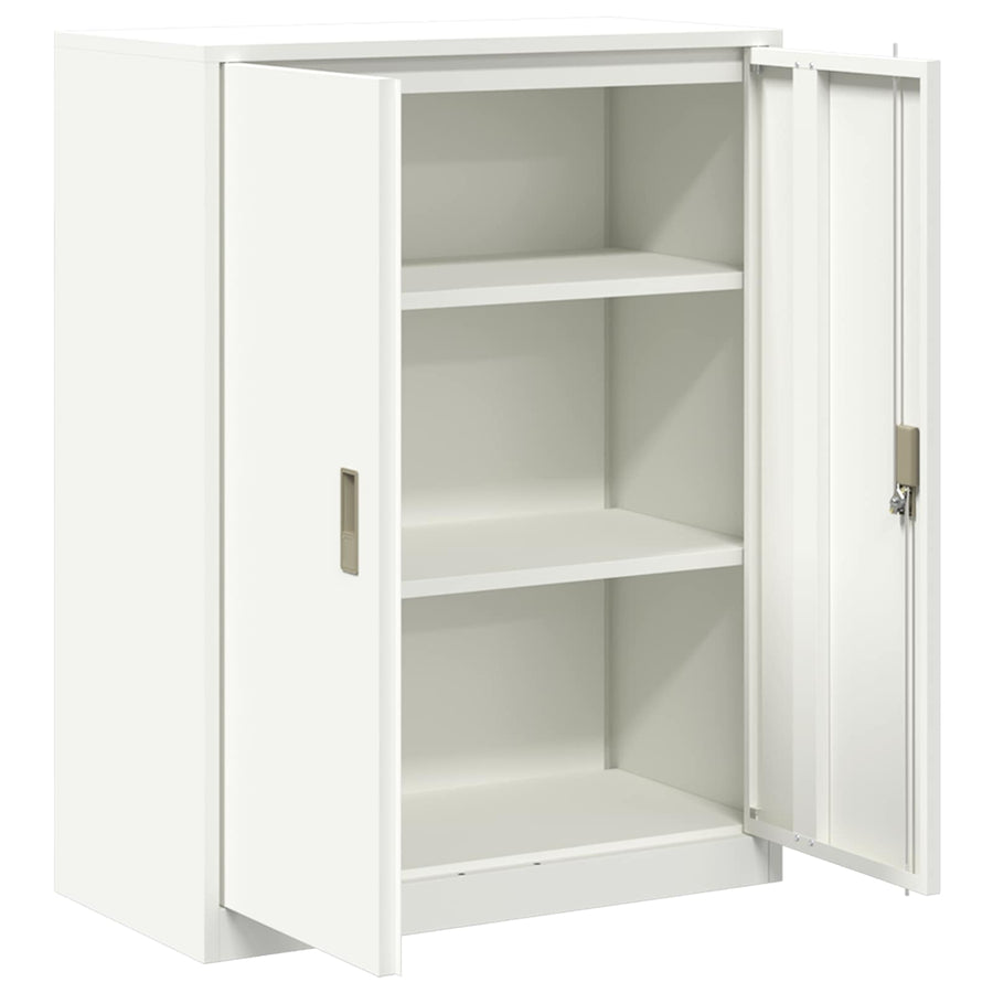 Opbergkast met opslag Wit 80 x 40 x 105 cm Koudgewalst Staal