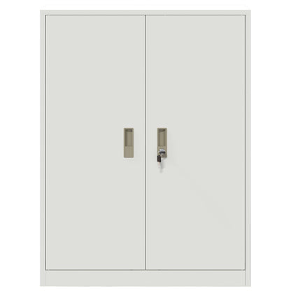 Opbergkast met opslag Wit 80 x 40 x 105 cm Koudgewalst Staal