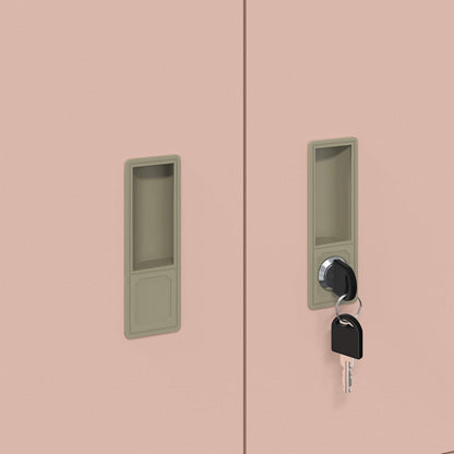 Opbergkast met opslag Roze 60 x 40 x 40 cm Koudgewalst Staal