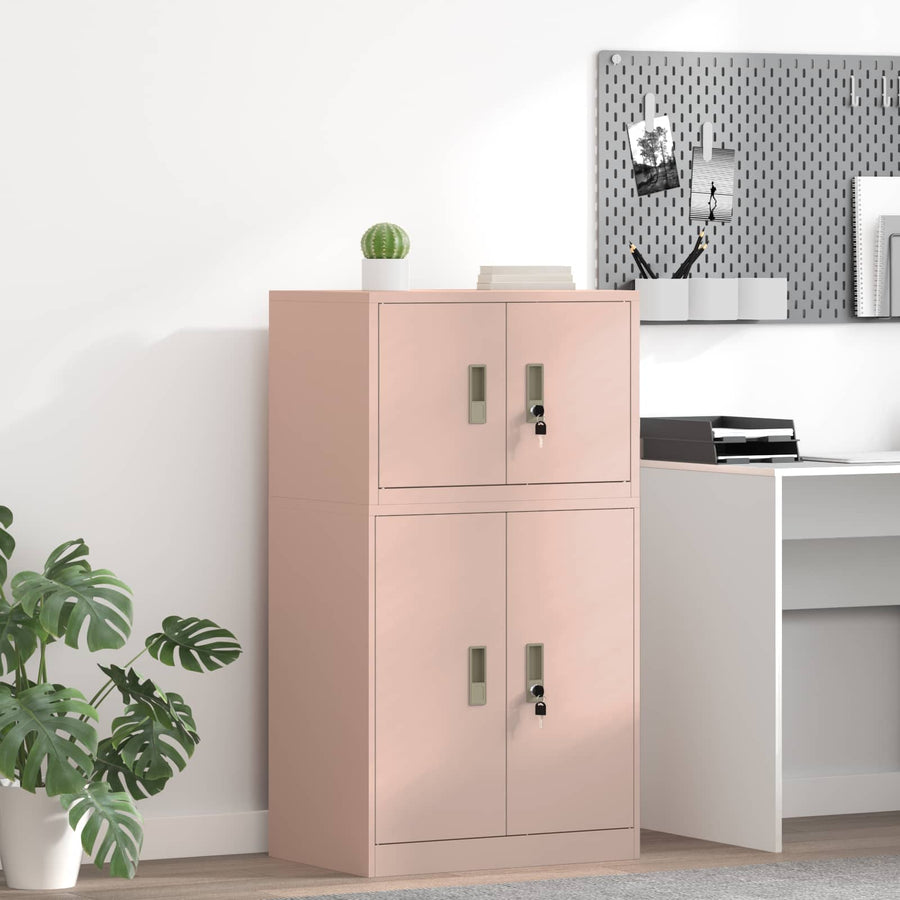 Opbergkast met opslag Roze 60 x 40 x 40 cm Koudgewalst Staal