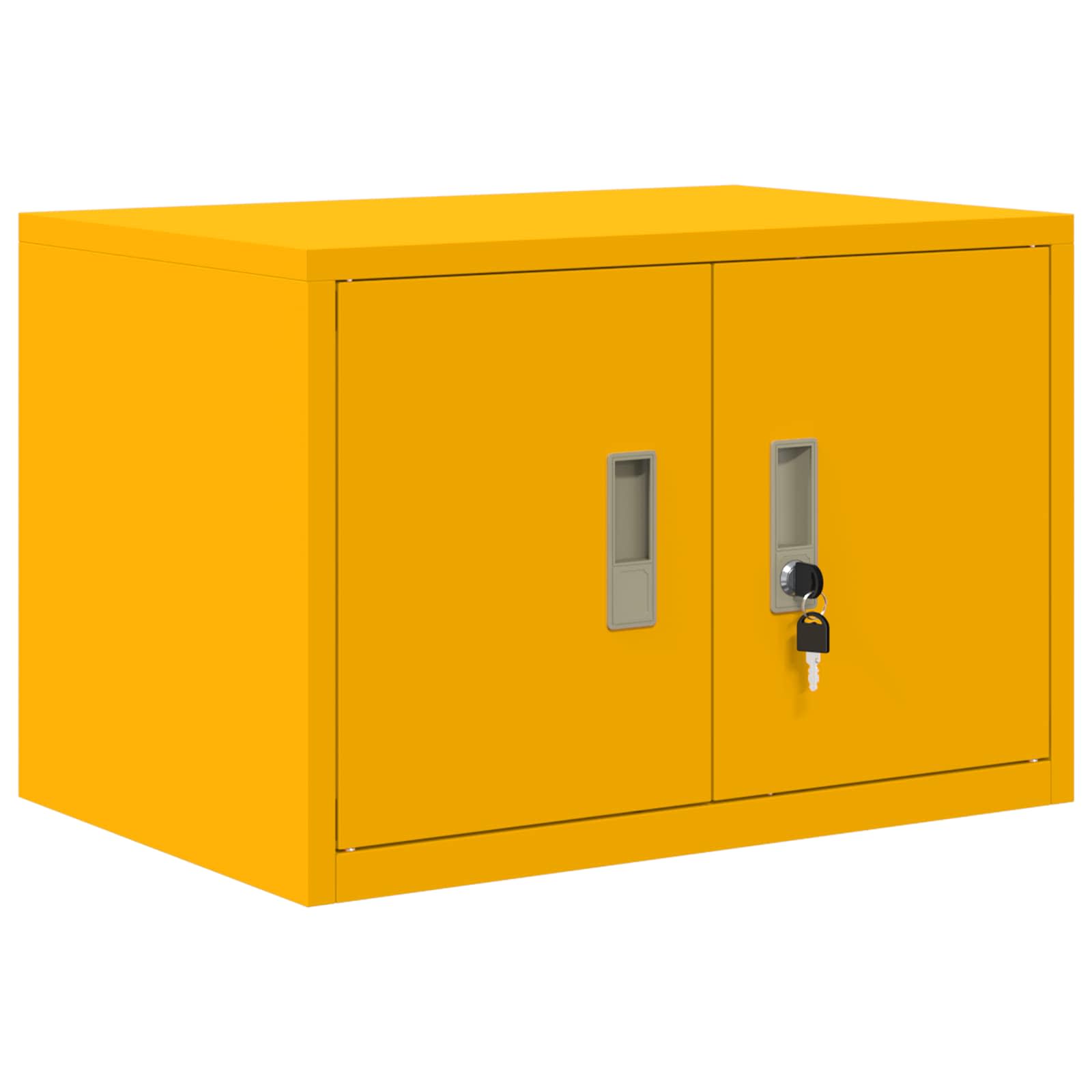 Opbergkast Mosterdgeel 60 x 40 x 40 cm Koudgewalst Staal