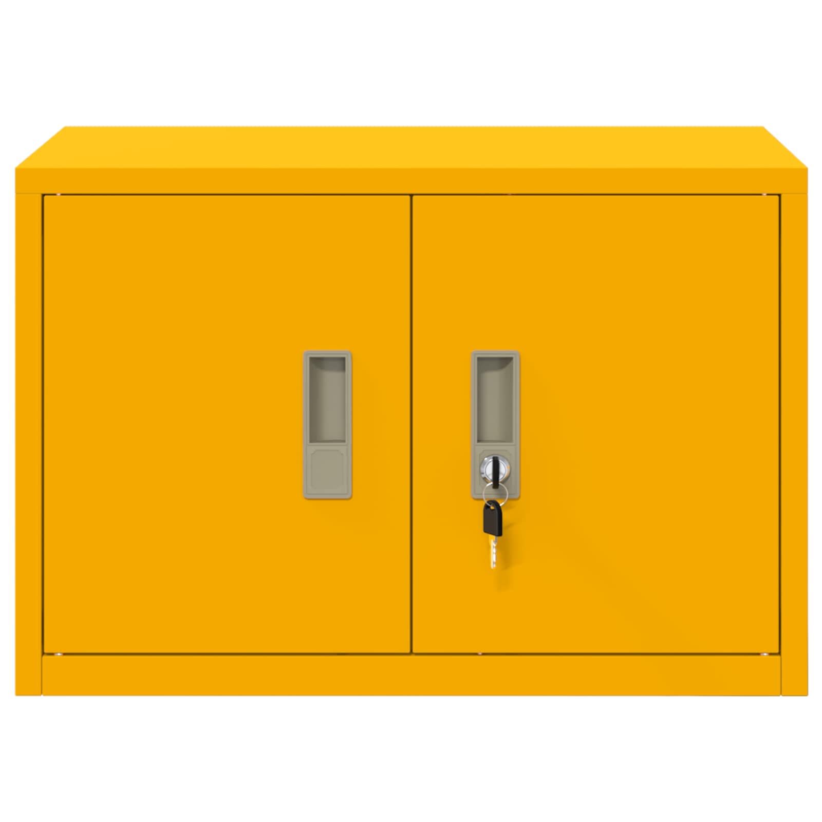 Opbergkast Mosterdgeel 60 x 40 x 40 cm Koudgewalst Staal