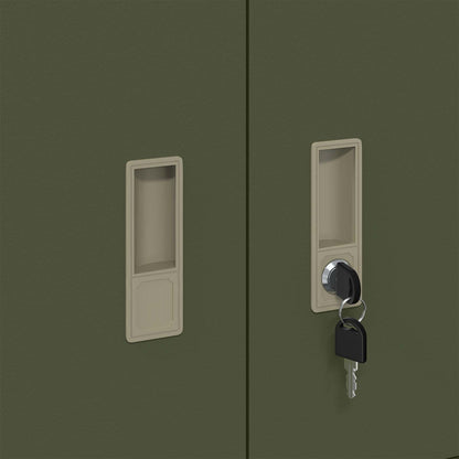 Opbergkast Olijf Groen 60 x 40 x 40 cm Koudgewalst Staal