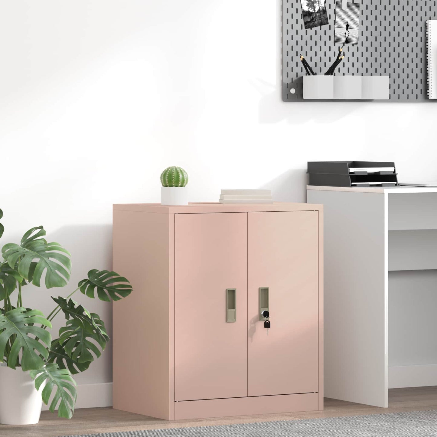 Opbergkast met opslag Roze 60 x 40 x 70 cm Koudgewalst Staal