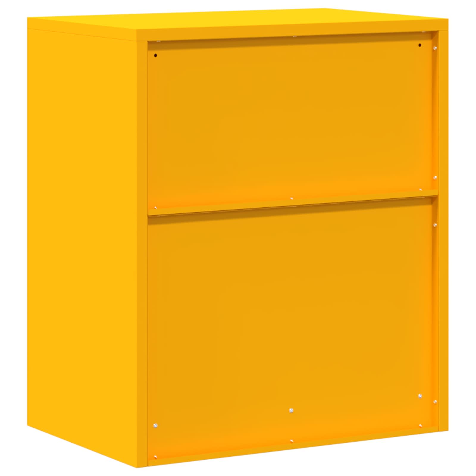 Opbergkast Mosterdgeel 60 x 40 x 70 cm Koudgewalst Staal