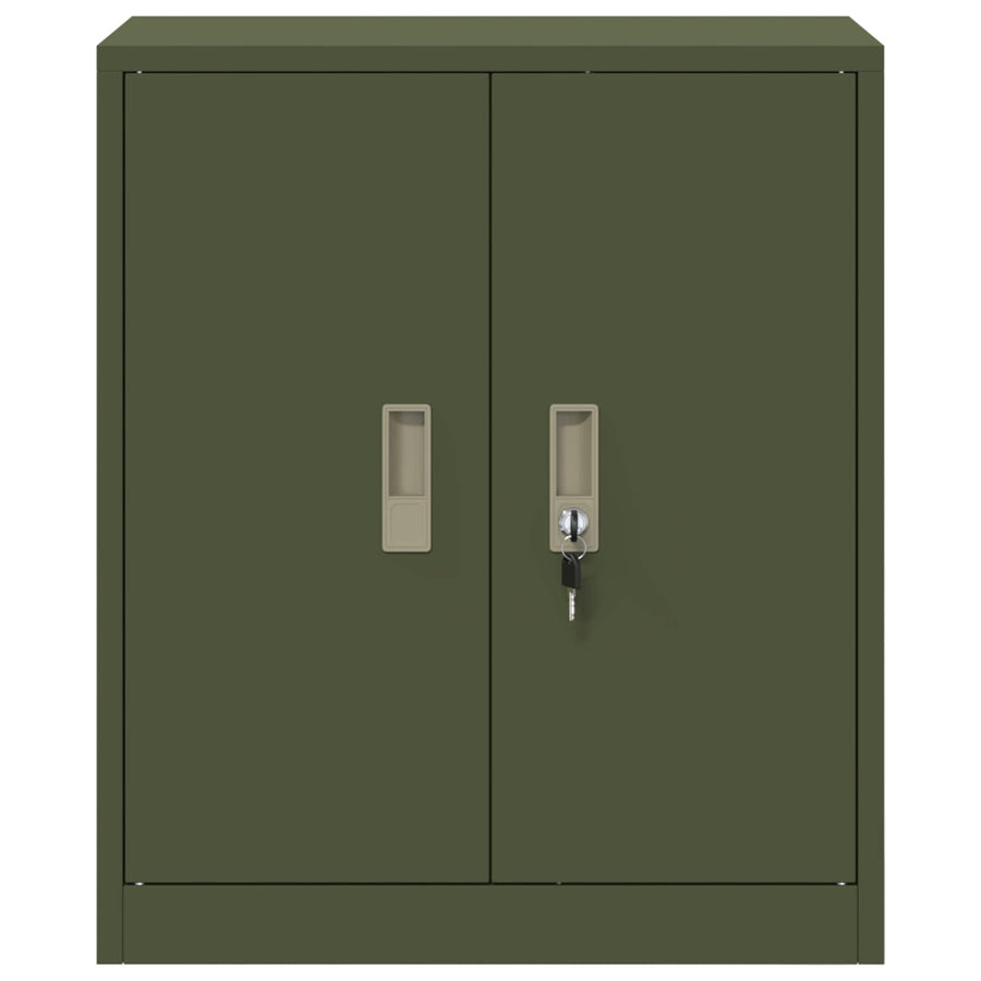 Opbergkast Olijf Groen 60 x 40 x 70 cm Koudgewalst Staal