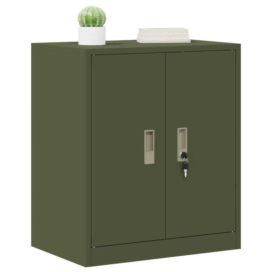 Opbergkast Olijf Groen 60 x 40 x 70 cm Koudgewalst Staal