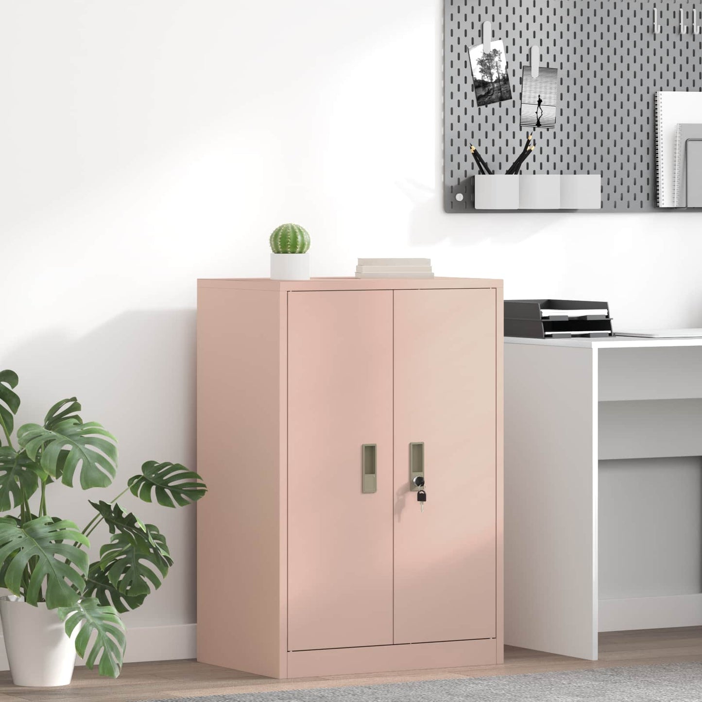 Opbergkast met opslag Roze 60 x 40 x 90 cm Koudgewalst Staal