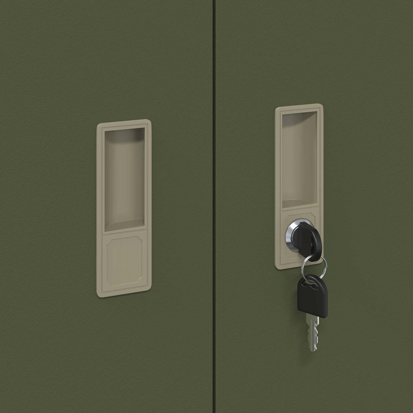 Opbergkast Olijf Groen 60 x 40 x 90 cm Koudgewalst Staal