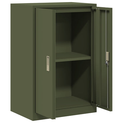 Opbergkast Olijf Groen 60 x 40 x 90 cm Koudgewalst Staal