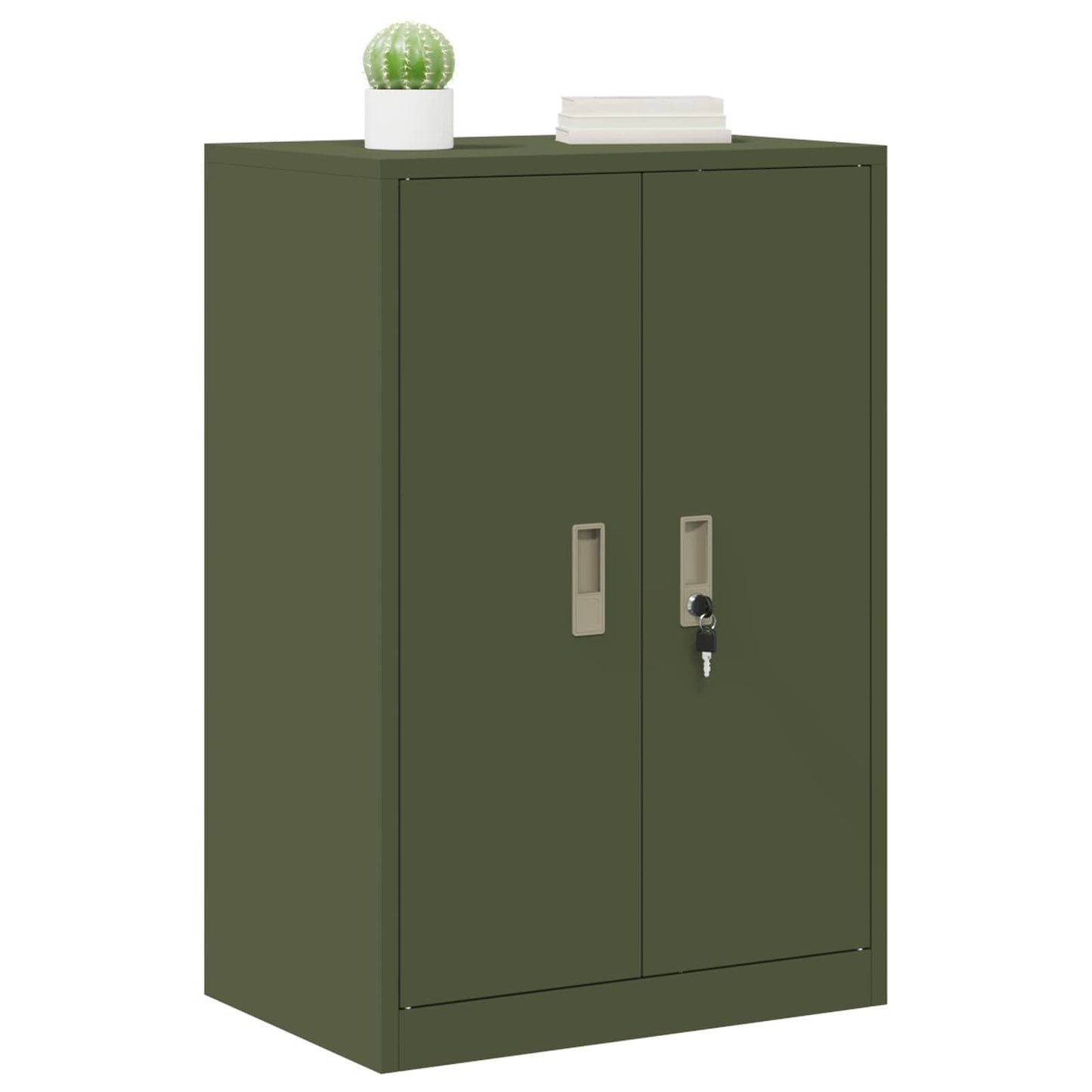Opbergkast Olijf Groen 60 x 40 x 90 cm Koudgewalst Staal