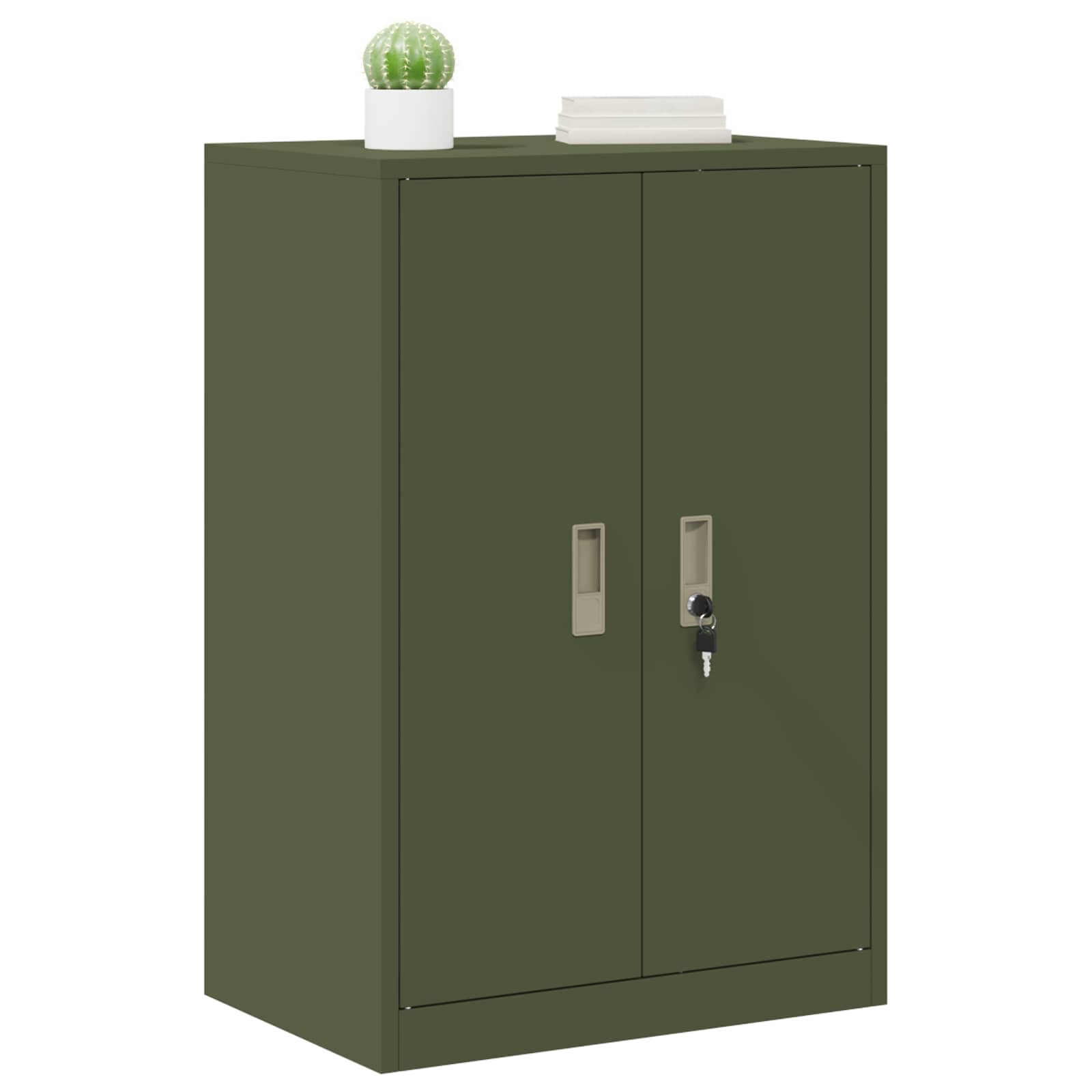 Opbergkast Olijf Groen 60 x 40 x 90 cm Koudgewalst Staal