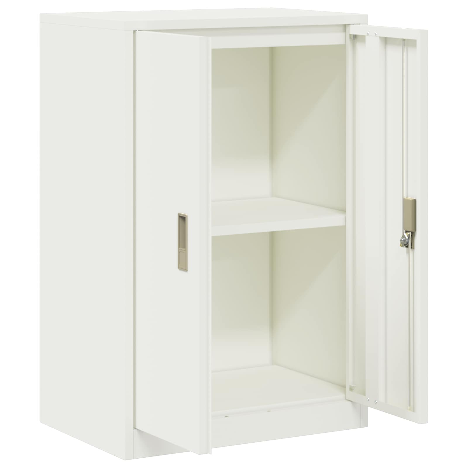 Opbergkast met opslag Wit 60 x 40 x 90 cm Koudgewalst Staal