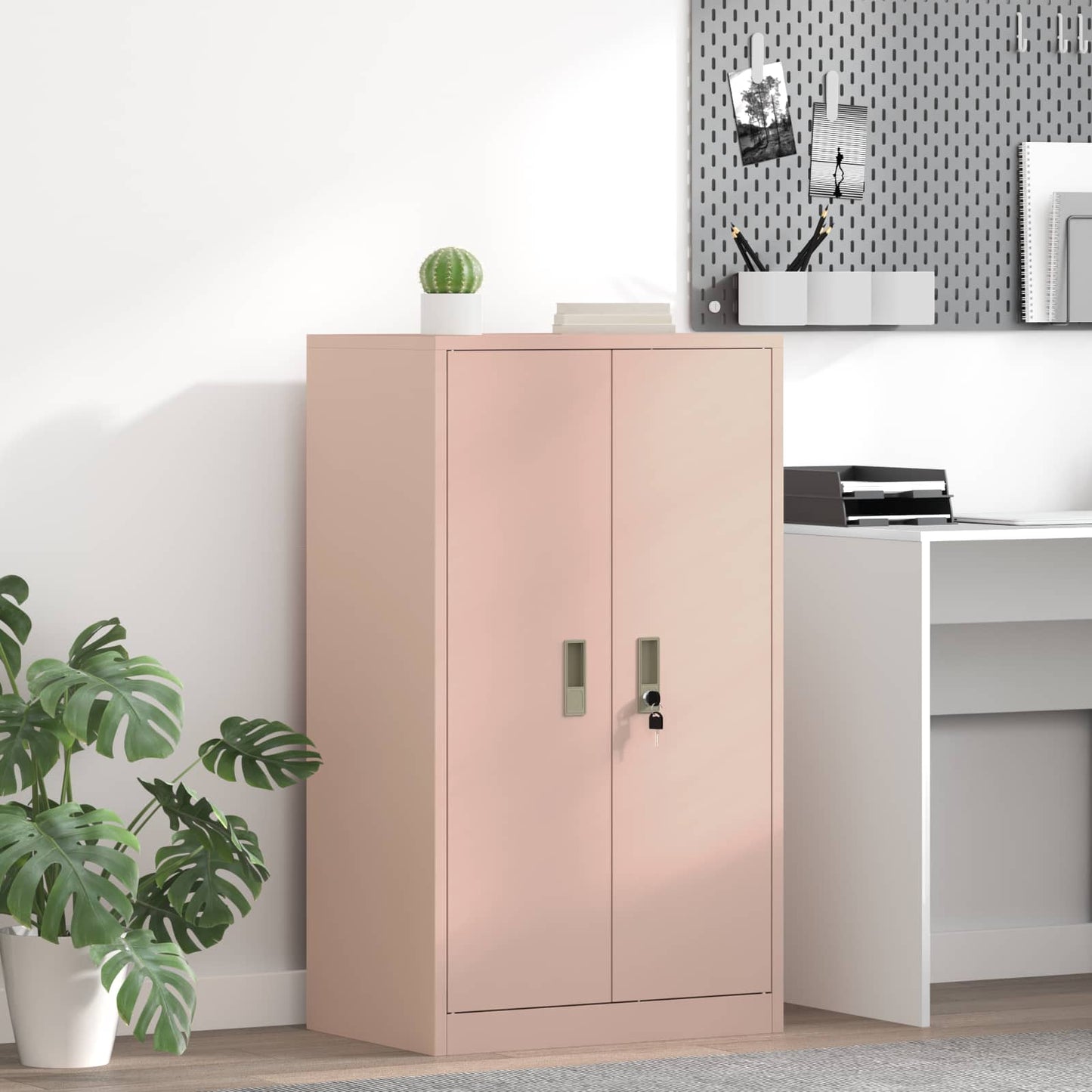 Opbergkast met opslag Roze 60 x 40 x 90 cm Koudgewalst Staal