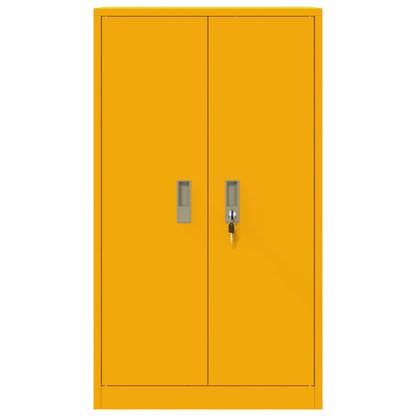 Opbergkast Mosterdgeel 60 x 40 x 105 cm Koudgewalst Staal