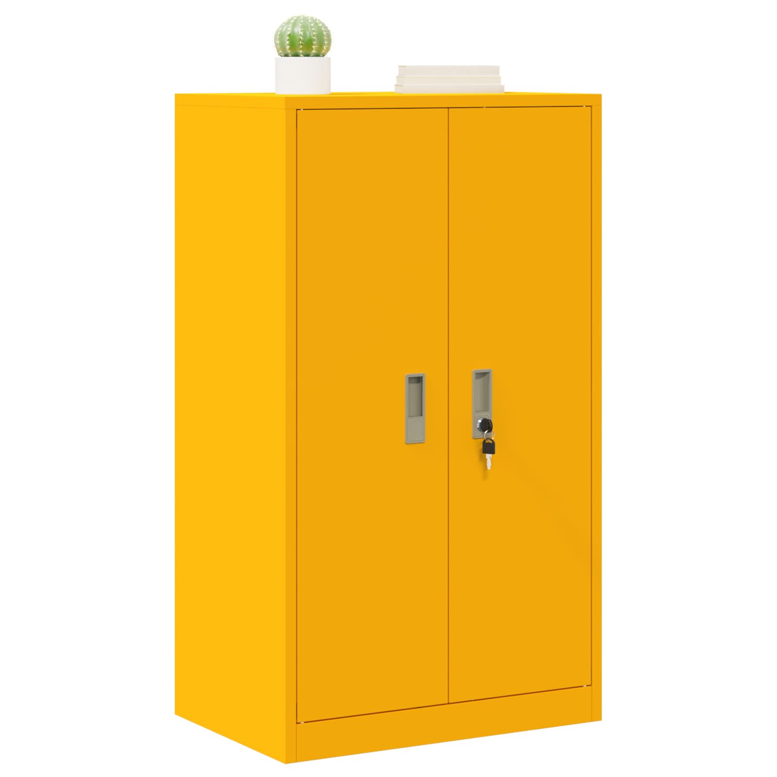 Opbergkast Mosterdgeel 60 x 40 x 105 cm Koudgewalst Staal