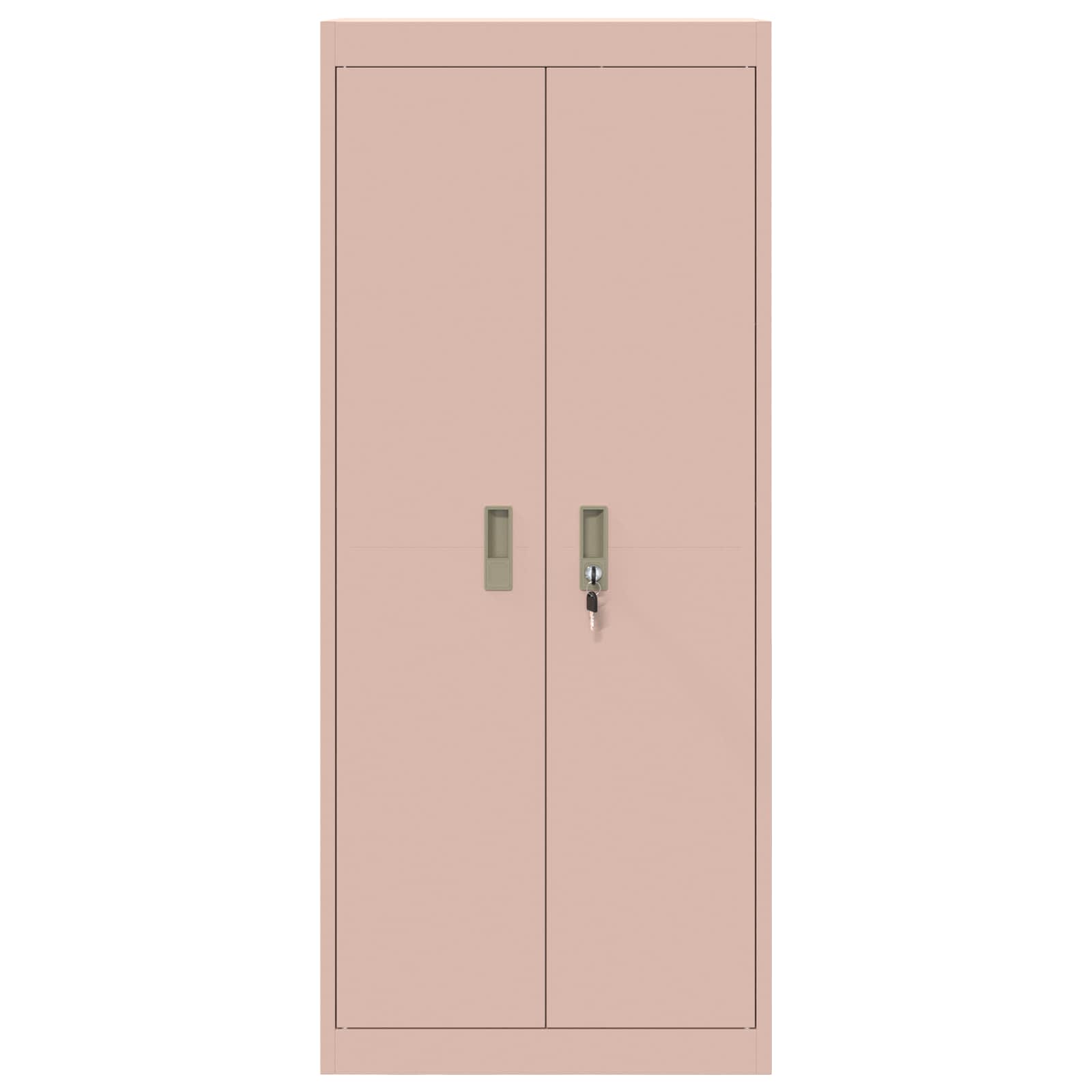 Opbergkast met opslag Roze 60 x 40 x 140 cm Koudgewalst Staal