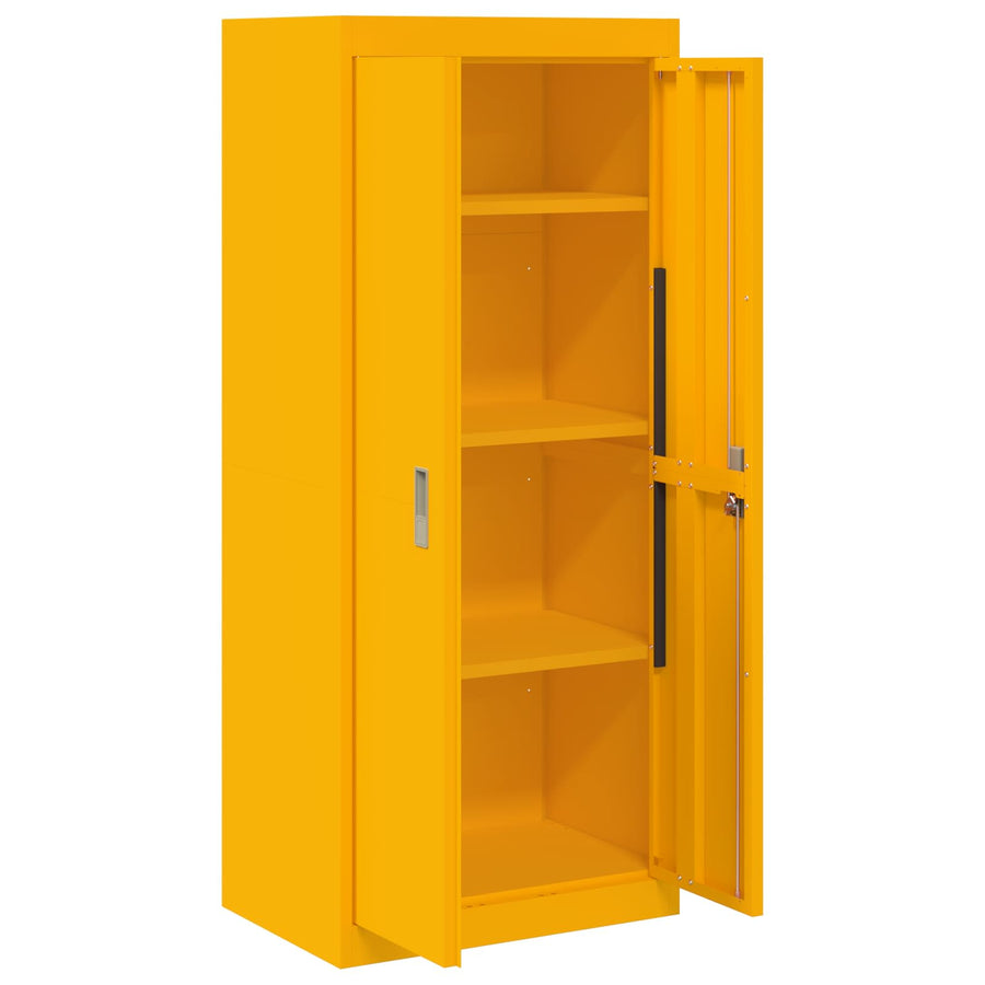 Opbergkast Mosterdgeel 60 x 40 x 140 cm Koudgewalst Staal