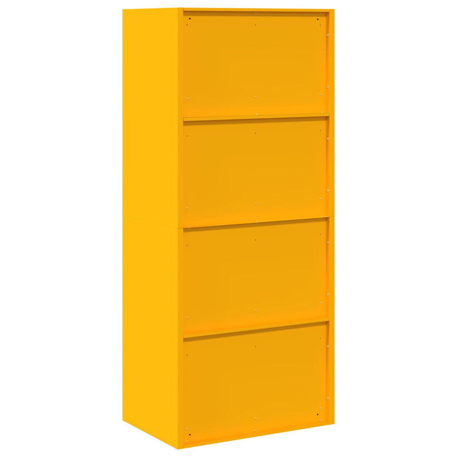 Opbergkast Mosterdgeel 60 x 40 x 140 cm Koudgewalst Staal