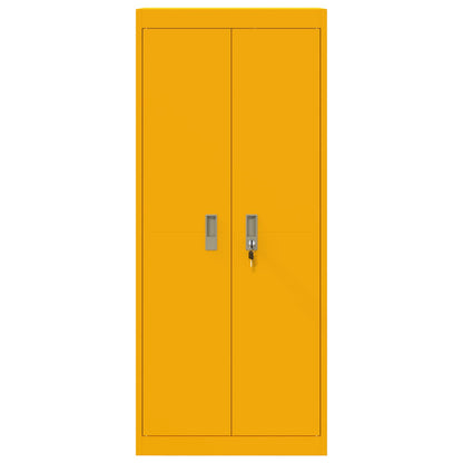 Opbergkast Mosterdgeel 60 x 40 x 140 cm Koudgewalst Staal