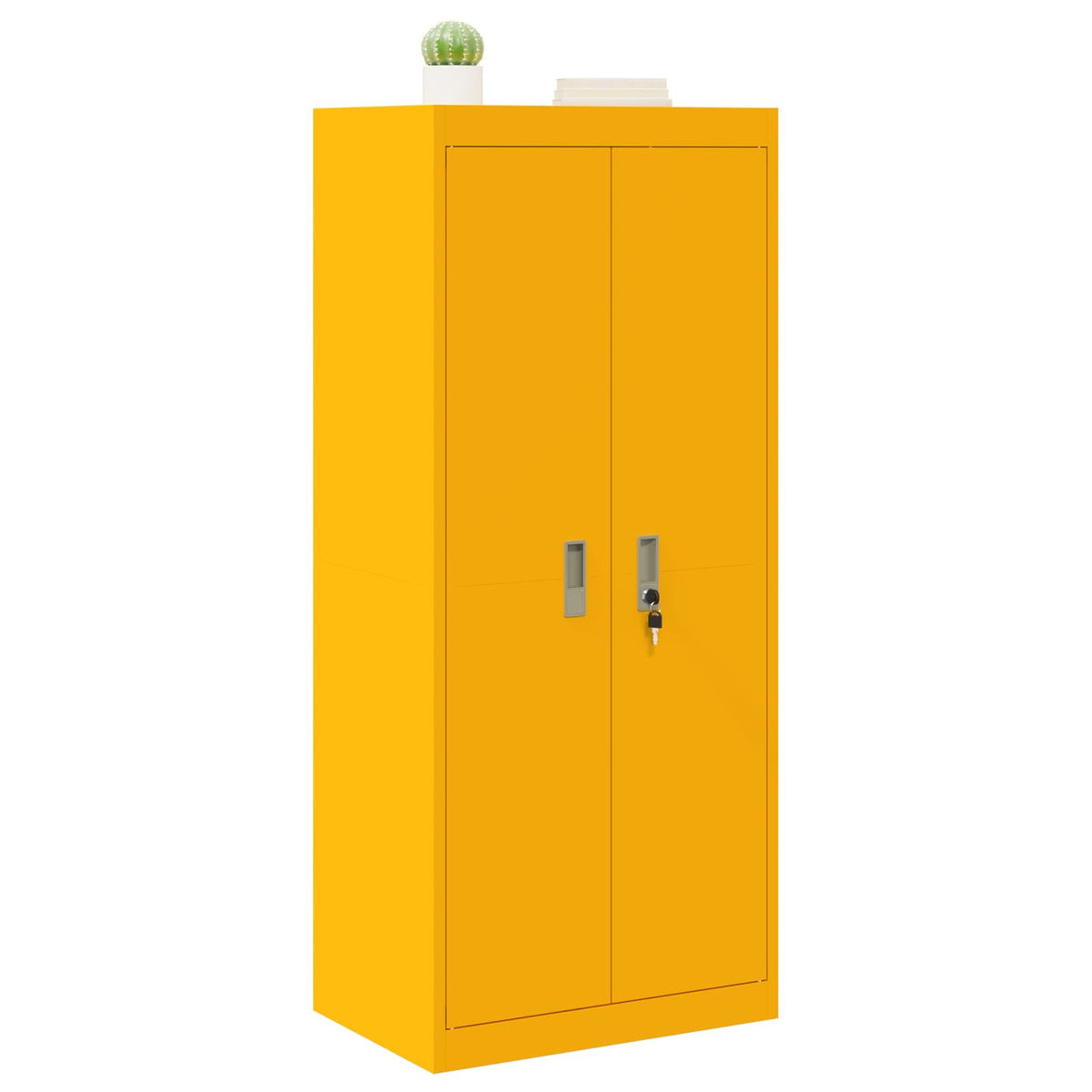 Opbergkast Mosterdgeel 60 x 40 x 140 cm Koudgewalst Staal