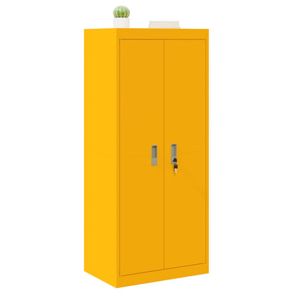 Opbergkast Mosterdgeel 60 x 40 x 140 cm Koudgewalst Staal