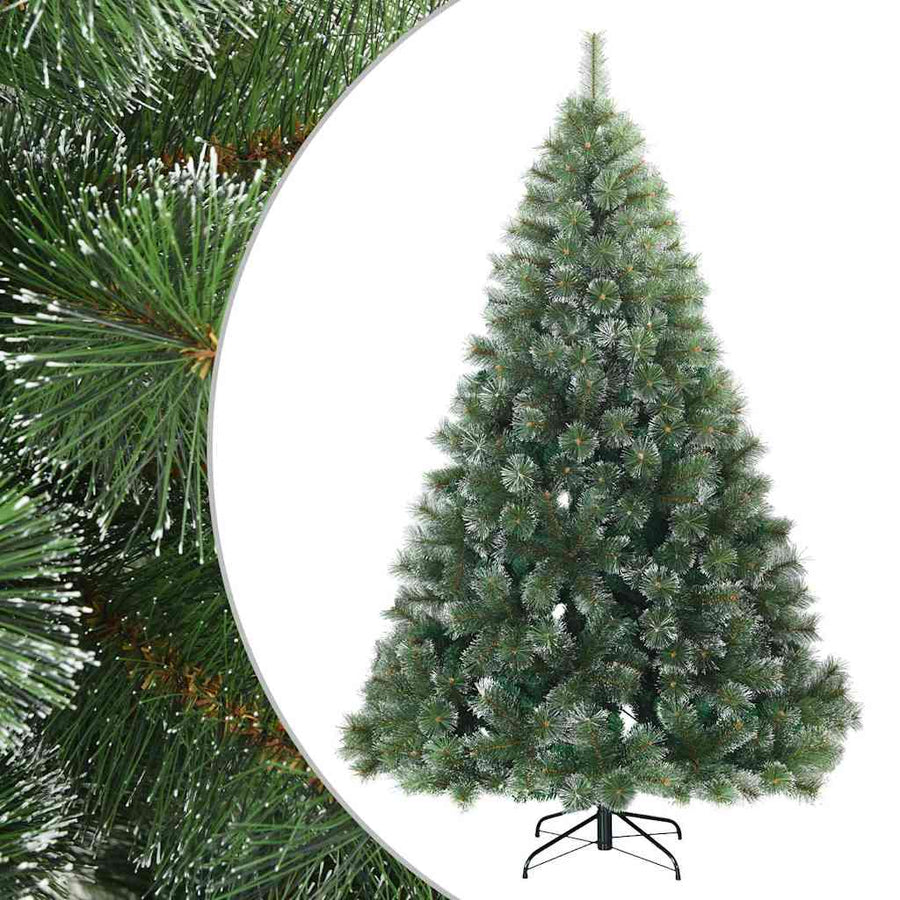 Moderne Kunststof Scharnierende Kerstboom Sneeuw Bedekt Wit