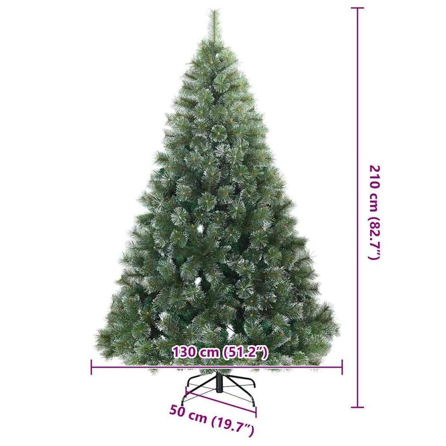 Moderne Kunststof Scharnierende Kerstboom Sneeuw Bedekt Wit