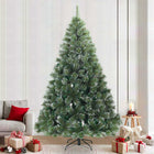 Artificial Christmas Tree With Feathered Branches, Snow Covered 240 cm