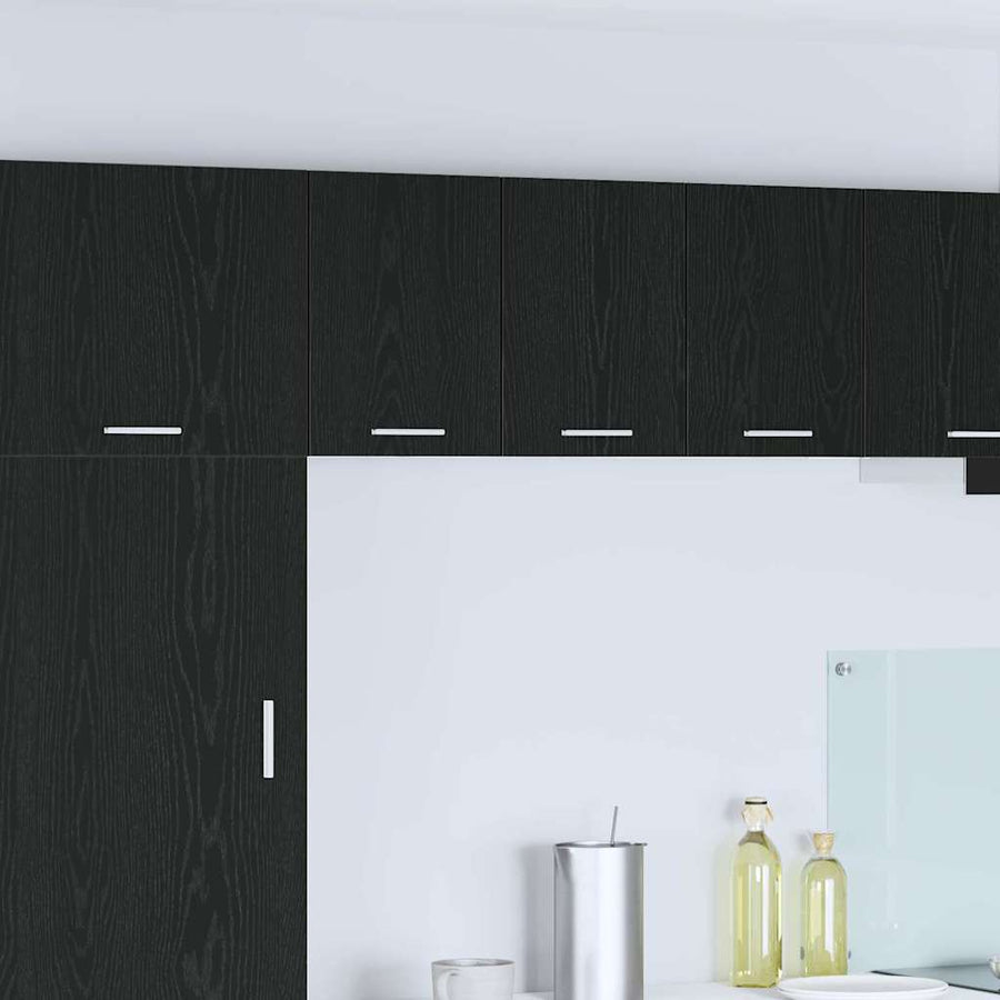 Hangkast Riga Zwarte Eik en Wit 30 x 31 x 40 cm Bewerkt hout