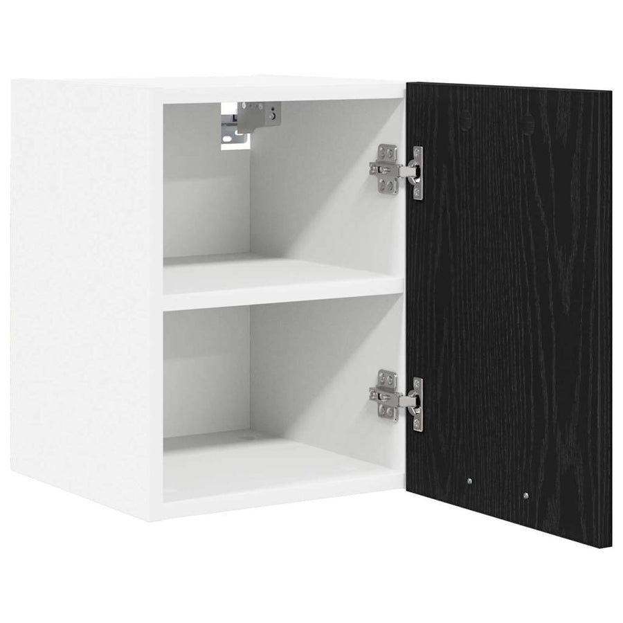 Hangkast met plank Riga 2 pcs Zwarte Eik en Wit 30 x 31 x 40 cm