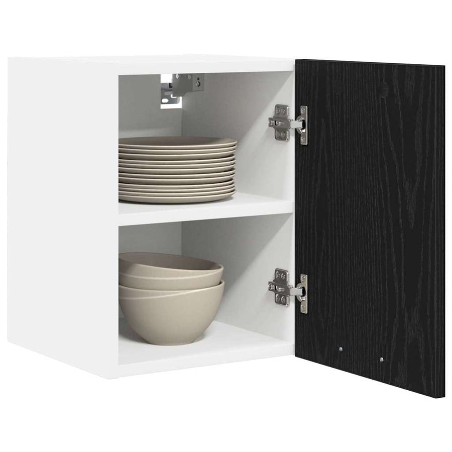 Hangkast met plank Riga 2 pcs Zwarte Eik en Wit 30 x 31 x 40 cm