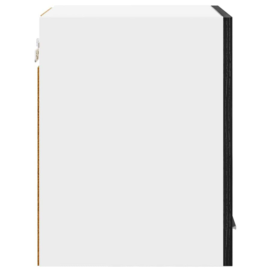 Hangkast met plank Riga 2 pcs Zwarte Eik en Wit 30 x 31 x 40 cm