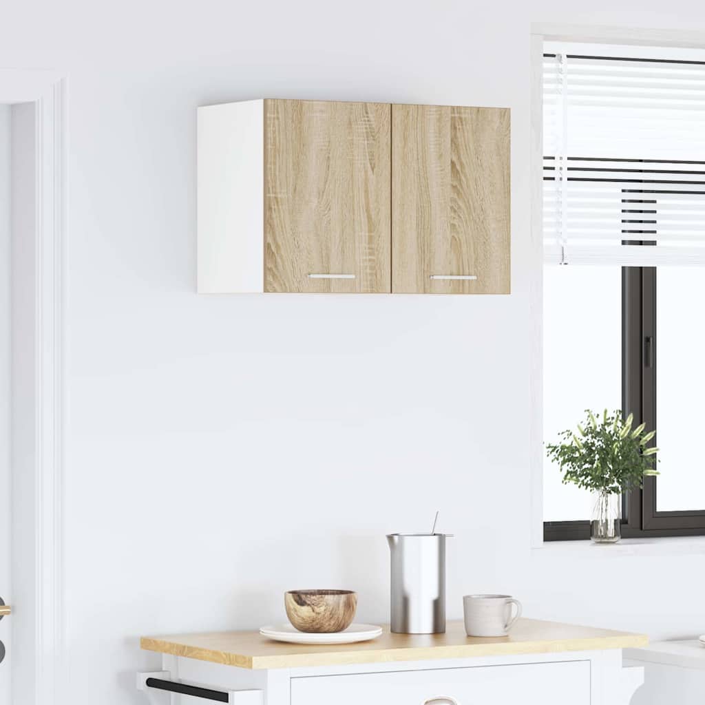 Hangkast Sonoma Eik en Wit 30 x 31 x 40 cm Bewerkt hout