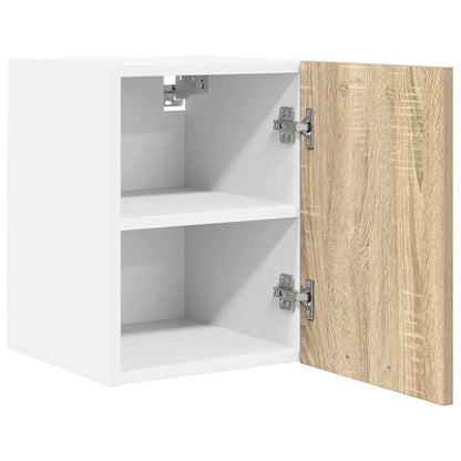 Hangkast Sonoma Eik en Wit 30 x 31 x 40 cm Bewerkt hout