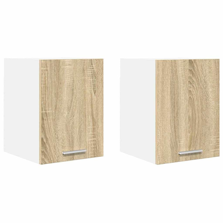Hangkast met plank Riga 2 pcs Sonoma Eik en Wit 30 x 31 x 40 cm