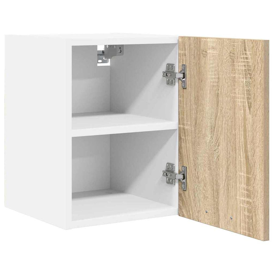 Hangkast met plank Riga 2 pcs Sonoma Eik en Wit 30 x 31 x 40 cm