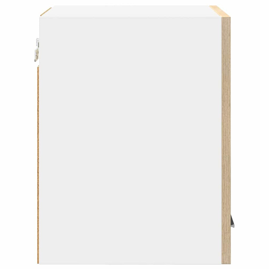 Hangkast met plank Riga 2 pcs Sonoma Eik en Wit 30 x 31 x 40 cm