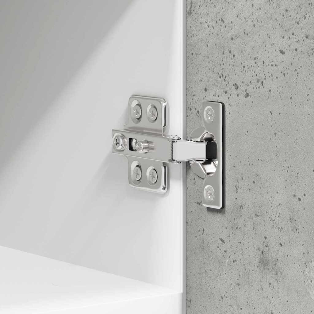 Hangkast Riga Beton Grijs en Wit 30 x 31 x 40 cm Bewerkt hout