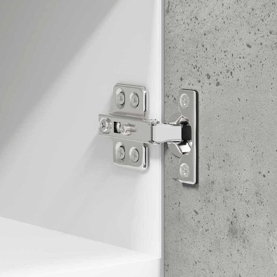 Hangkast Riga Beton Grijs en Wit 30 x 31 x 40 cm Bewerkt hout