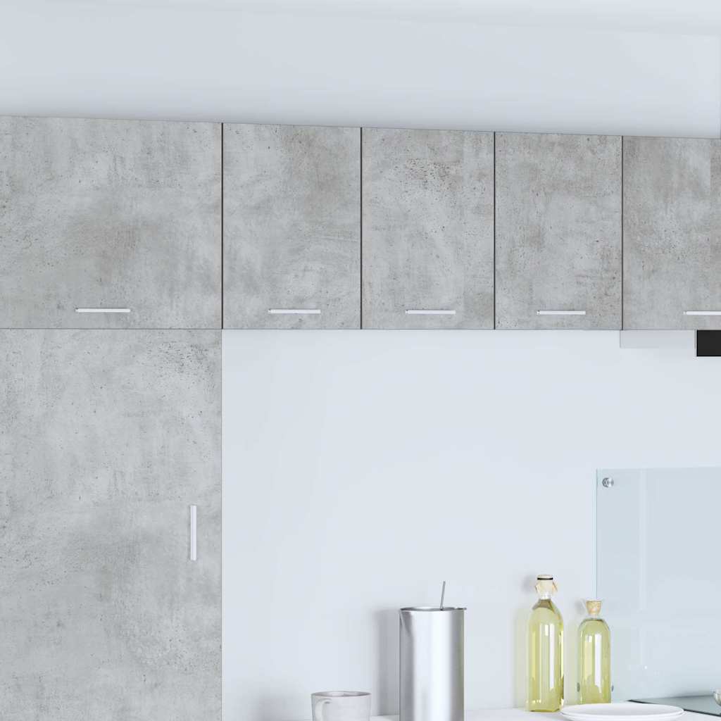 Hangkast Riga Beton Grijs en Wit 30 x 31 x 40 cm Bewerkt hout