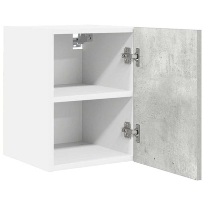 Hangkast Riga Beton Grijs en Wit 30 x 31 x 40 cm Bewerkt hout