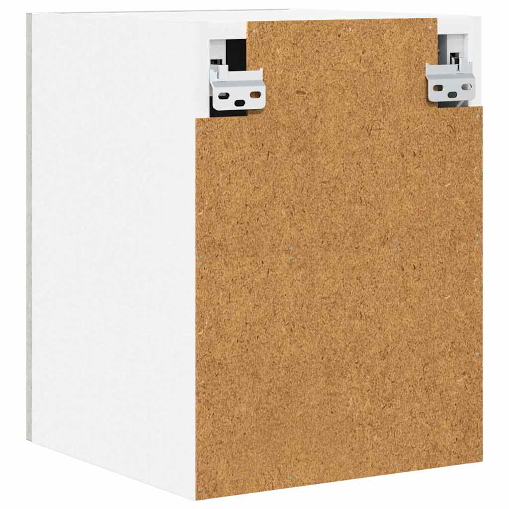 Hangkast Riga Beton Grijs en Wit 30 x 31 x 40 cm Bewerkt hout