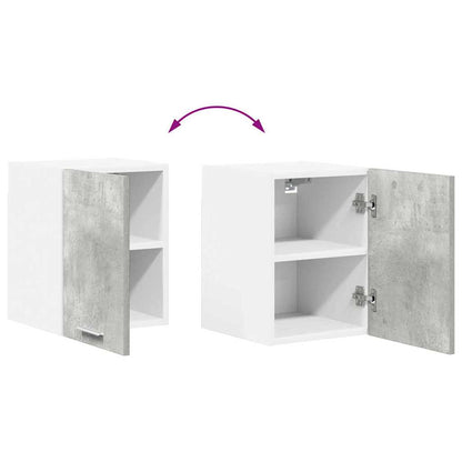 Hangkast Riga Beton Grijs en Wit 30 x 31 x 40 cm Bewerkt hout