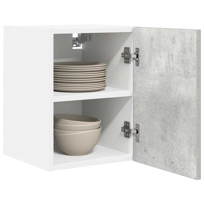 Hangkast Riga Beton Grijs en Wit 30 x 31 x 40 cm Bewerkt hout