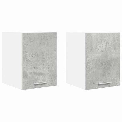 Hangkast Riga 2 pcs Beton Grijs en Wit 30 x 31 x 40 cm