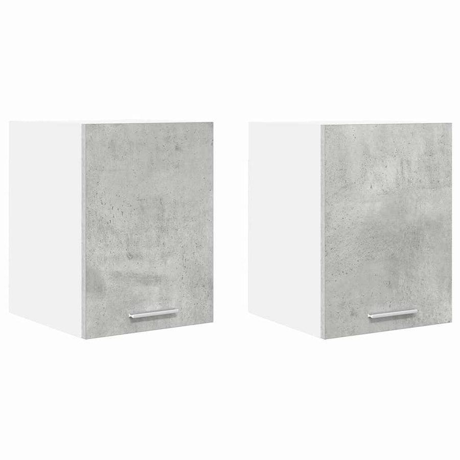Hangkast Riga 2 pcs Beton Grijs en Wit 30 x 31 x 40 cm